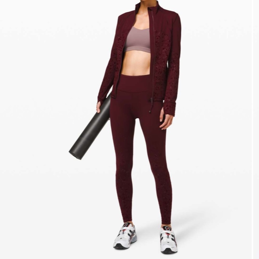 • Lululemon • Women’s Speed Wunder Mid-Rise Tight 28" *Speckle Shine Garnet 4